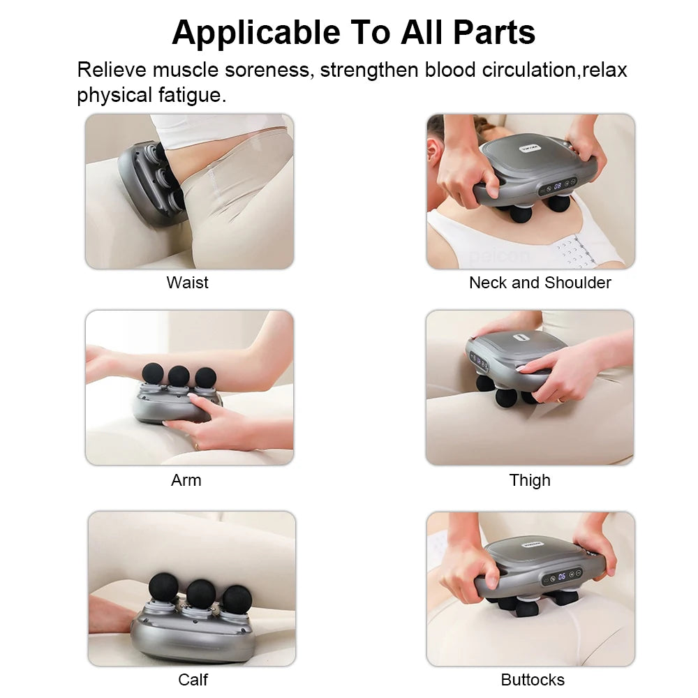 Six-Head Body Massage Gun