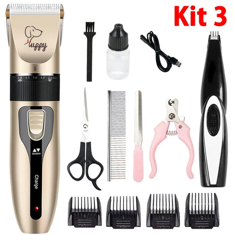 Rechargeable Pet Grooming Clipper Kit