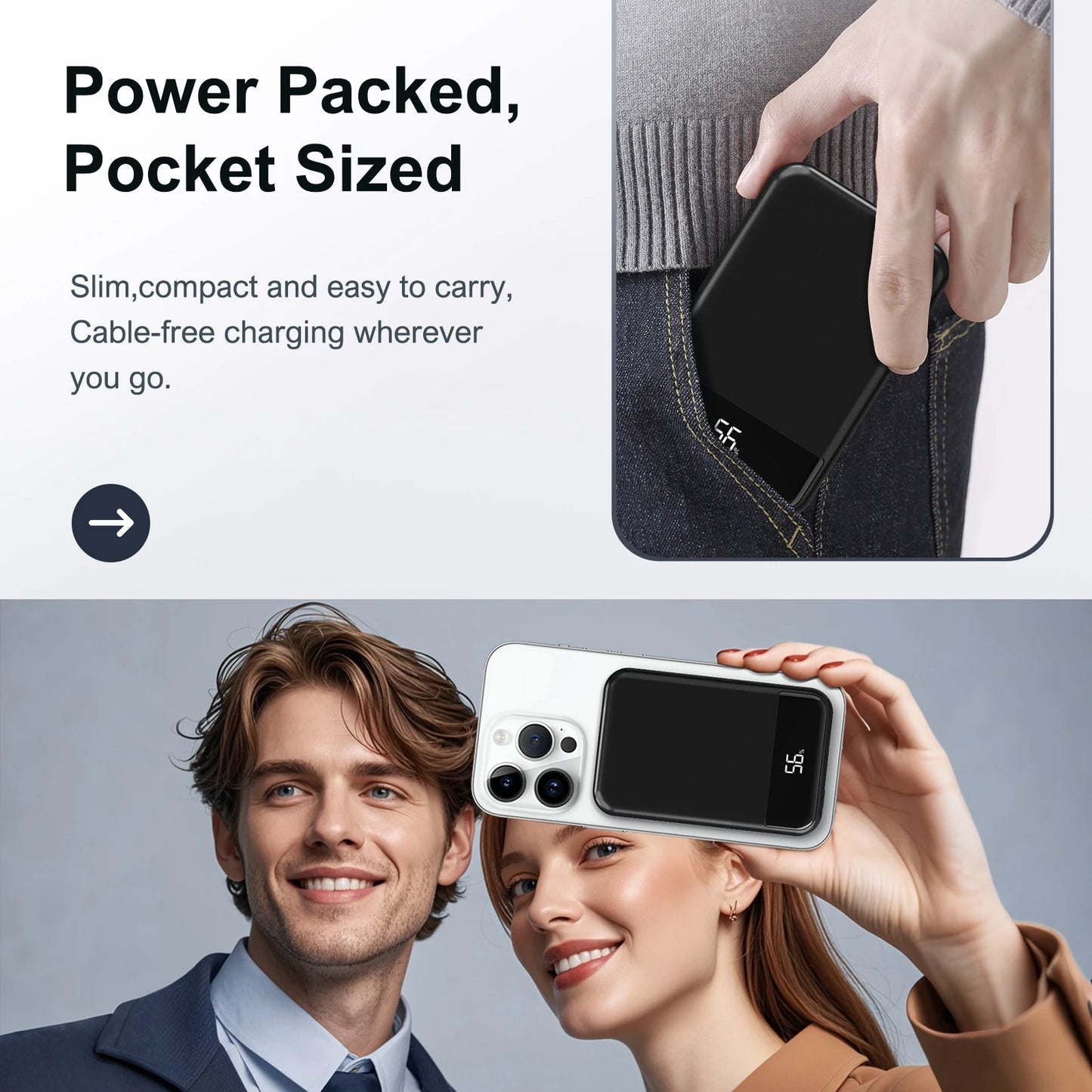Portable Magnetic Wireless Power Bank