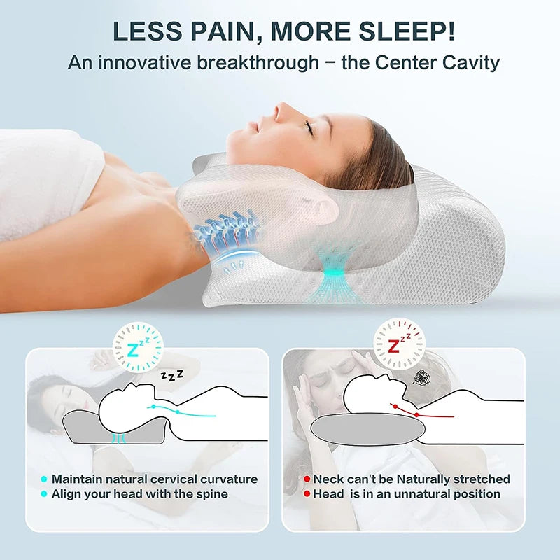 Memory Foam Cervical Neck Pillow