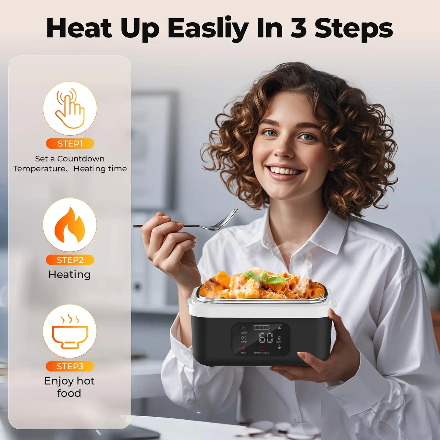 Rechargeable Electric Heated Lunch Box