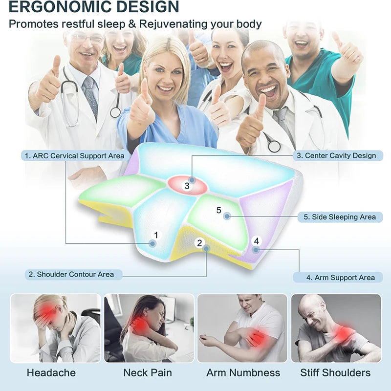 Memory Foam Cervical Neck Pillow
