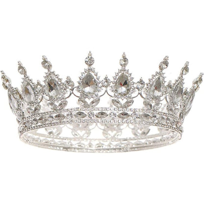 Baroque Crown Headpiece for Women – Crystal Bridal Tiara for Weddings, Birthdays & Special Occasions
