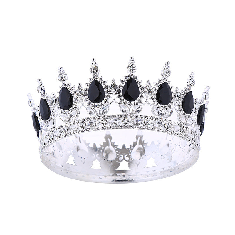 Baroque Crown Headpiece for Women – Crystal Bridal Tiara for Weddings, Birthdays & Special Occasions