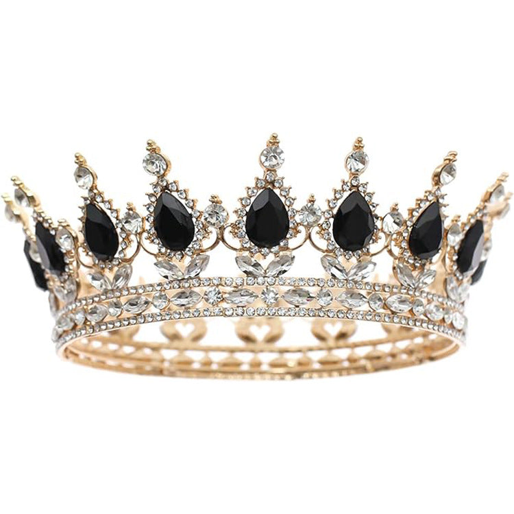 Baroque Crown Headpiece for Women – Crystal Bridal Tiara for Weddings, Birthdays & Special Occasions