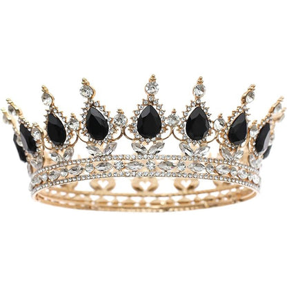 Baroque Crown Headpiece for Women – Crystal Bridal Tiara for Weddings, Birthdays & Special Occasions