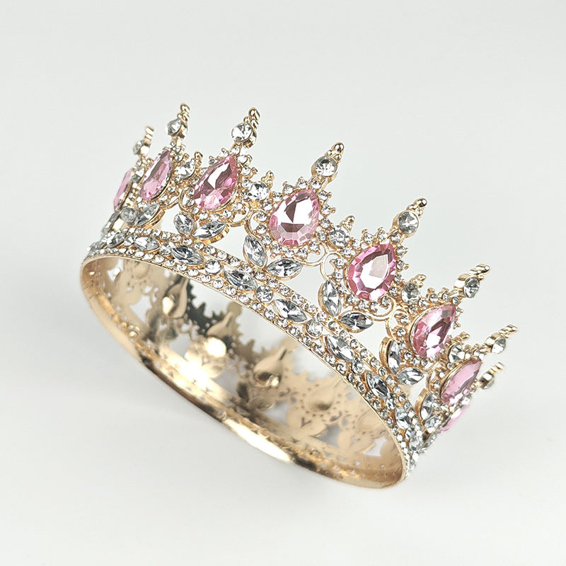 Baroque Crown Headpiece for Women – Crystal Bridal Tiara for Weddings, Birthdays & Special Occasions