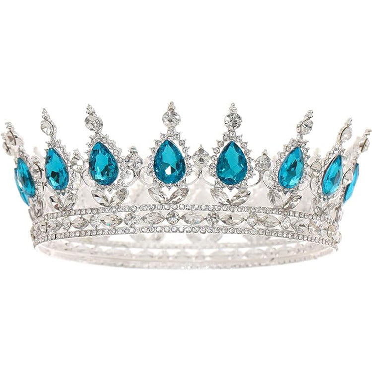 Baroque Crown Headpiece for Women – Crystal Bridal Tiara for Weddings, Birthdays & Special Occasions