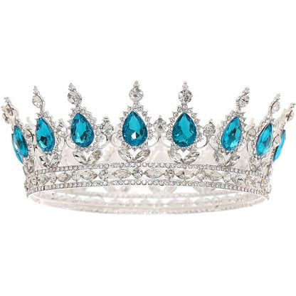Baroque Crown Headpiece for Women – Crystal Bridal Tiara for Weddings, Birthdays & Special Occasions