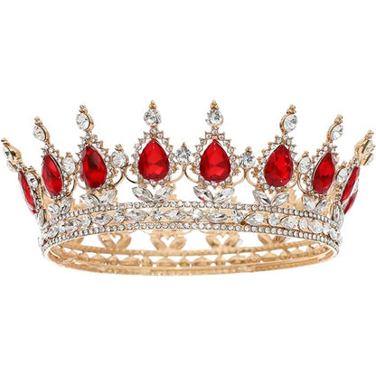 Baroque Crown Headpiece for Women – Crystal Bridal Tiara for Weddings, Birthdays & Special Occasions