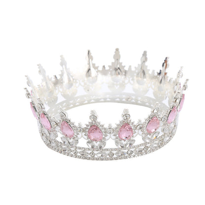 Baroque Crown Headpiece for Women – Crystal Bridal Tiara for Weddings, Birthdays & Special Occasions