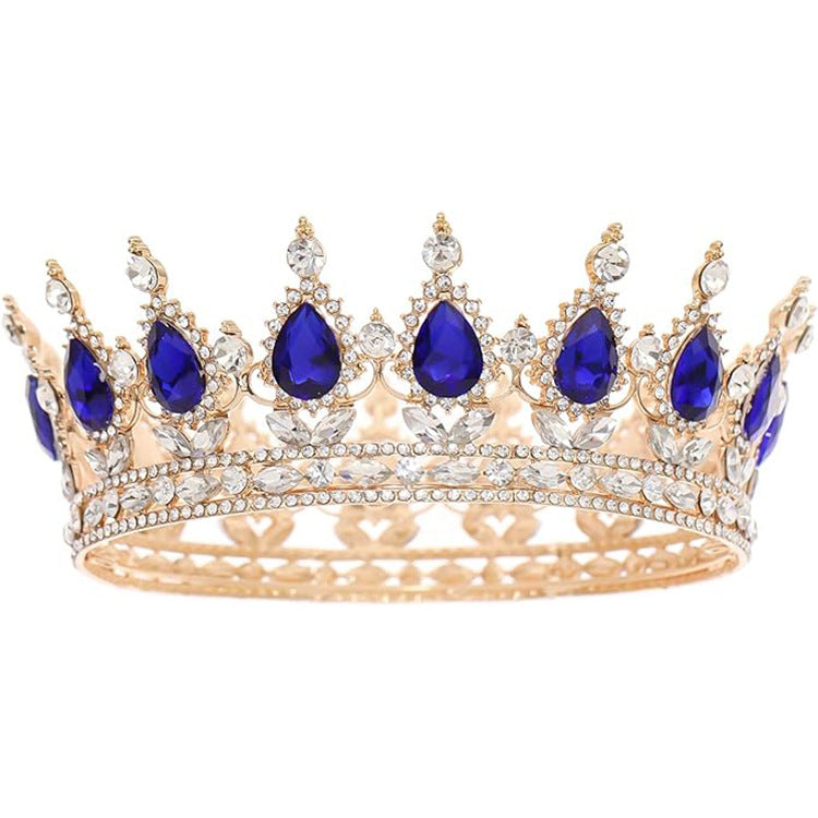 Baroque Crown Headpiece for Women – Crystal Bridal Tiara for Weddings, Birthdays & Special Occasions