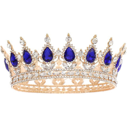 Baroque Crown Headpiece for Women – Crystal Bridal Tiara for Weddings, Birthdays & Special Occasions