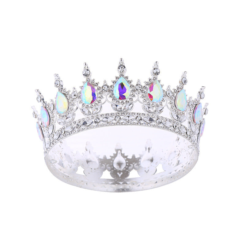 Baroque Crown Headpiece for Women – Crystal Bridal Tiara for Weddings, Birthdays & Special Occasions