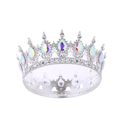 Baroque Crown Headpiece for Women – Crystal Bridal Tiara for Weddings, Birthdays & Special Occasions