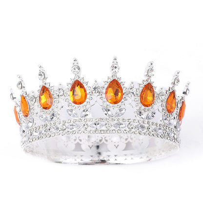 Baroque Crown Headpiece for Women – Crystal Bridal Tiara for Weddings, Birthdays & Special Occasions