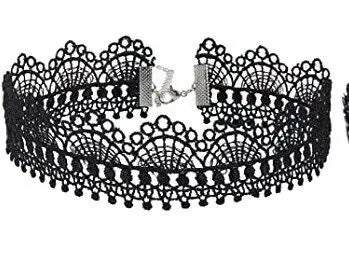 🖤 Gothic Lace Choker Necklace for Women – Vintage Steampunk Dark Lolita Halloween Jewelry 🕸️🎃