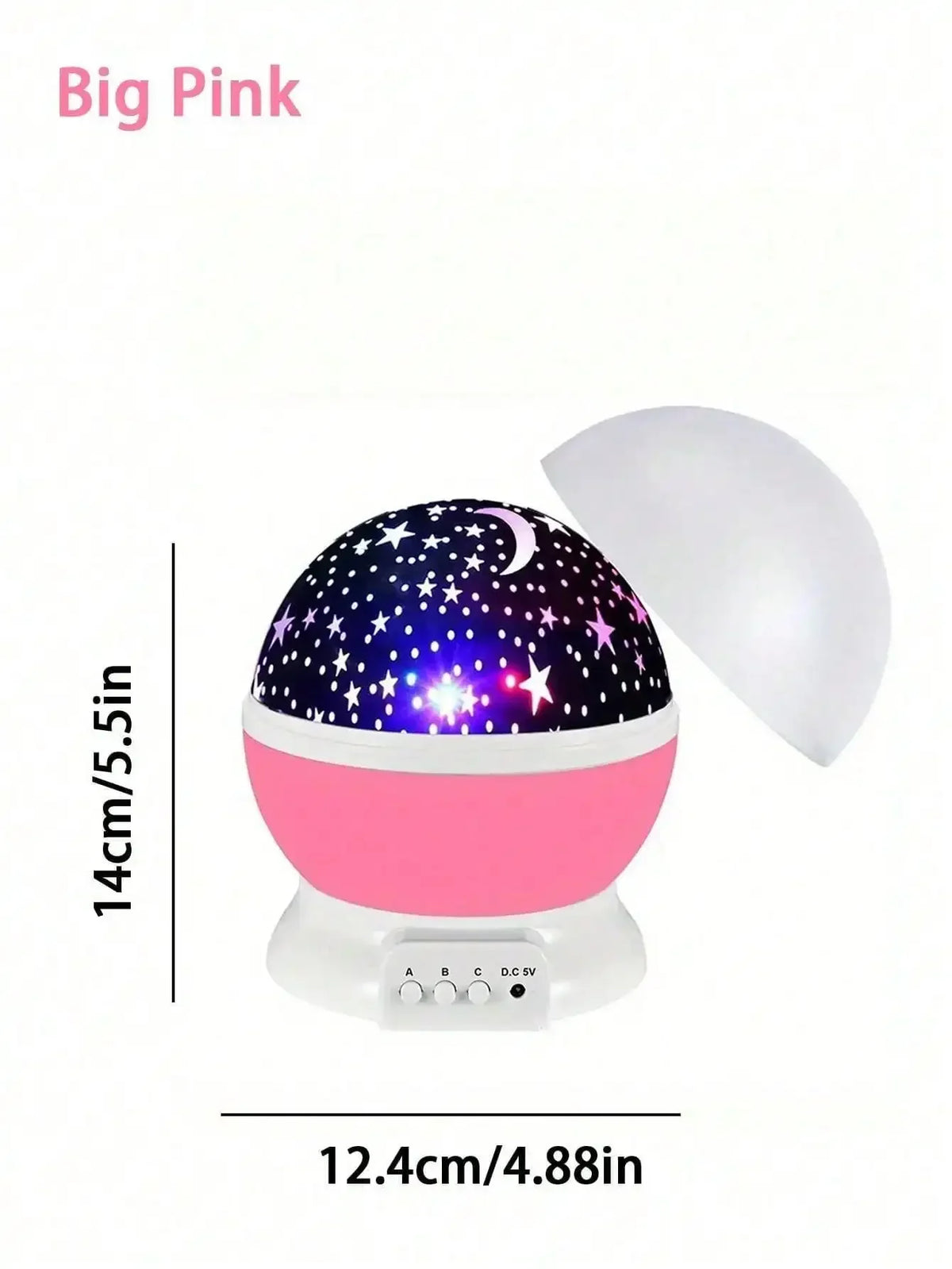🌙 360° Rotating LED Star & Moon Projection Lamp – Acrylic Night Light & Room Decor