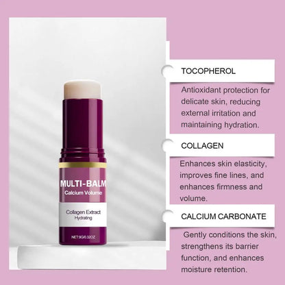 Calcium Volume Multi Balm Stick – Collagen Moisturizing & Hydrating Face Cream for Eyes, Neck & Face