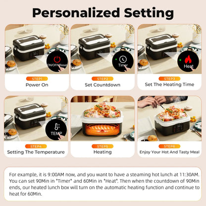 Rechargeable Electric Heated Lunch Box