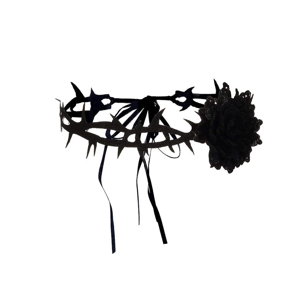 Gothic Lace Rose Choker Necklace – Neo-Gothic Women's Neck Accessory