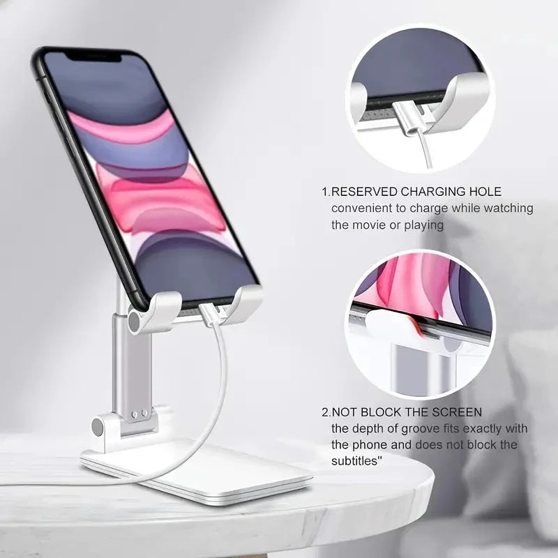 📱 Adjustable Desktop Phone &amp; Tablet Stand – Universal Mobile Device Holder