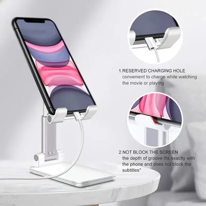 📱 Adjustable Desktop Phone &amp; Tablet Stand – Universal Mobile Device Holder