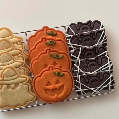 Halloween 3D Cookie Cutters – Ghost, Pumpkin, Bat &amp; Finger Shapes 🎃👻