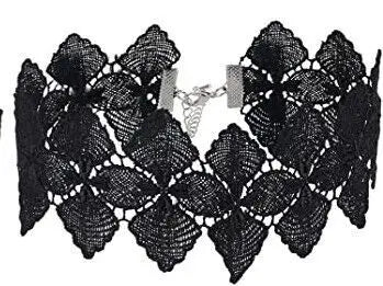 🖤 Gothic Lace Choker Necklace for Women – Vintage Steampunk Dark Lolita Halloween Jewelry 🕸️🎃