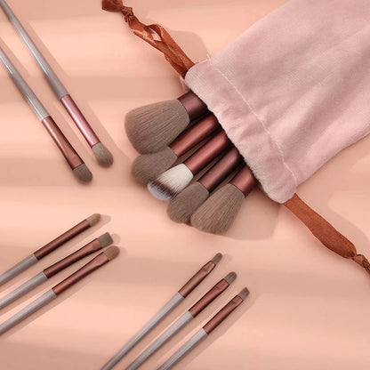 💄 13-Piece Makeup Brush Set – Soft Cosmetic Brushes with Storage Bag