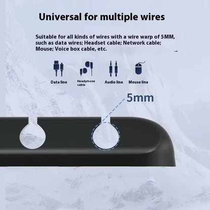 🔌 Self-Adhesive Silicone Cable Organizer – Desktop Cable Management Clips
