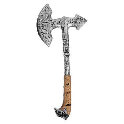Halloween Fake Axe Prop – 50cm Retro Plastic Axe Costume Accessory, Realistic Cosplay & Stage Prop for Halloween Parties, Haunted Houses & Photo Shoots