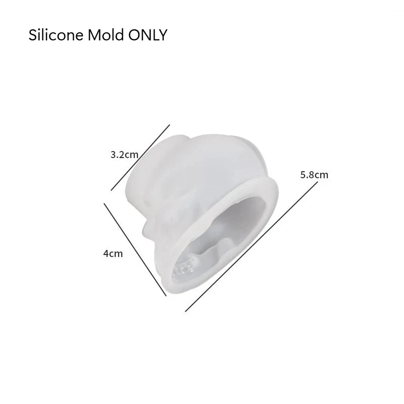 Skeleton Head Silicone Mold – DIY Skull Mold for Epoxy Resin, Candle Making, Keychains, Pendants & Halloween Crafts