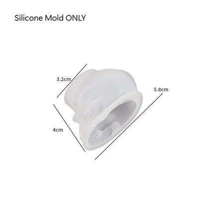 Skeleton Head Silicone Mold – DIY Skull Mold for Epoxy Resin, Candle Making, Keychains, Pendants & Halloween Crafts