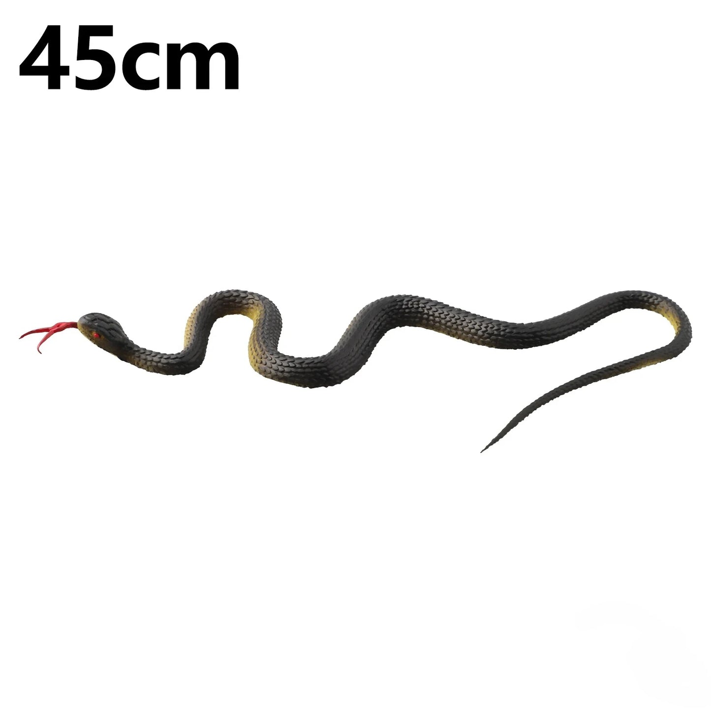 45cm Realistic Fake Rubber Snake – Scary Halloween Prank Toy & Garden Decoration
