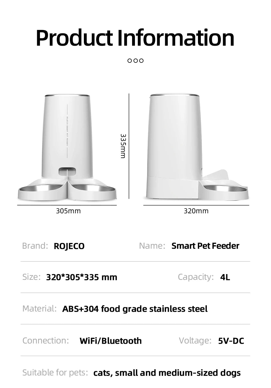 WiFi Smart Automatic Pet Feeder