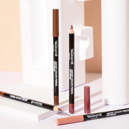 4-Piece Nude Brown Lip Liner Set – Long-Lasting Matte Waterproof Lip & Eye Makeup