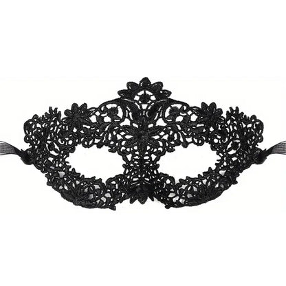 2-Piece Black Lace Masquerade Mask Set – Elegant Venetian Masks for Couples, Halloween & Costume Parties