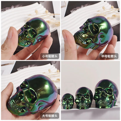 Skeleton Head Silicone Mold – DIY Skull Mold for Epoxy Resin, Candle Making, Keychains, Pendants & Halloween Crafts
