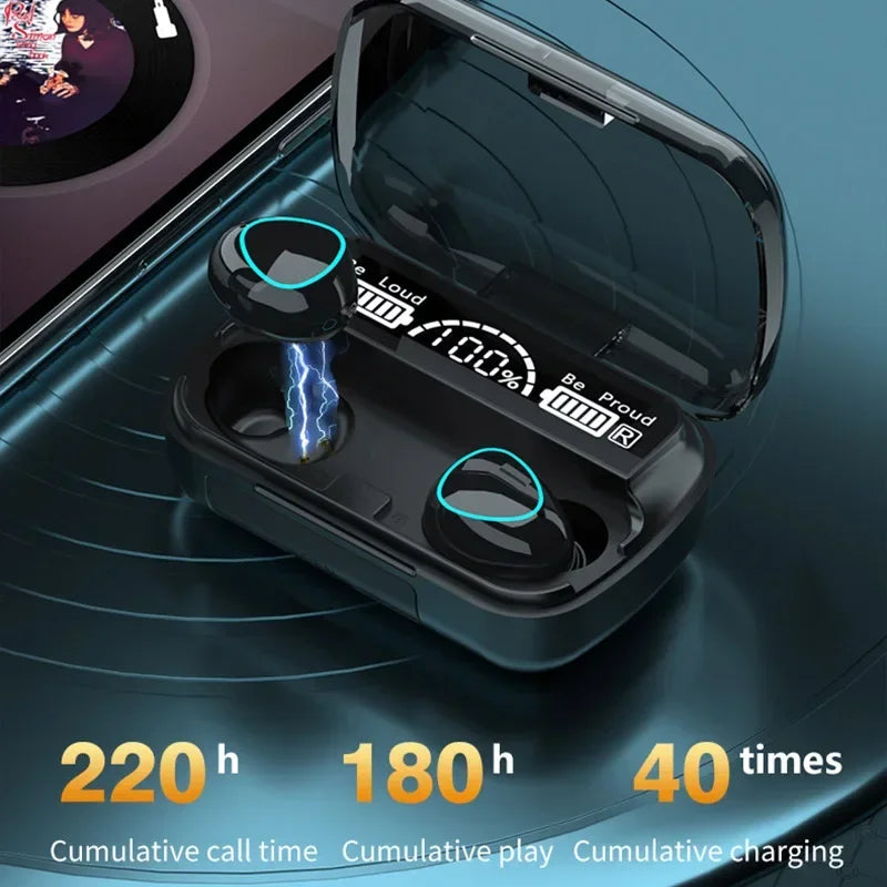🎧 M10 TWS Wireless Bluetooth Earbuds – HiFi Stereo Sound, LED Display & Touch Control