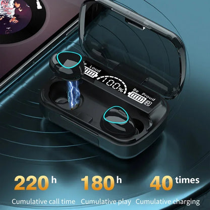 🎧 M10 TWS Wireless Bluetooth Earbuds – HiFi Stereo Sound, LED Display & Touch Control