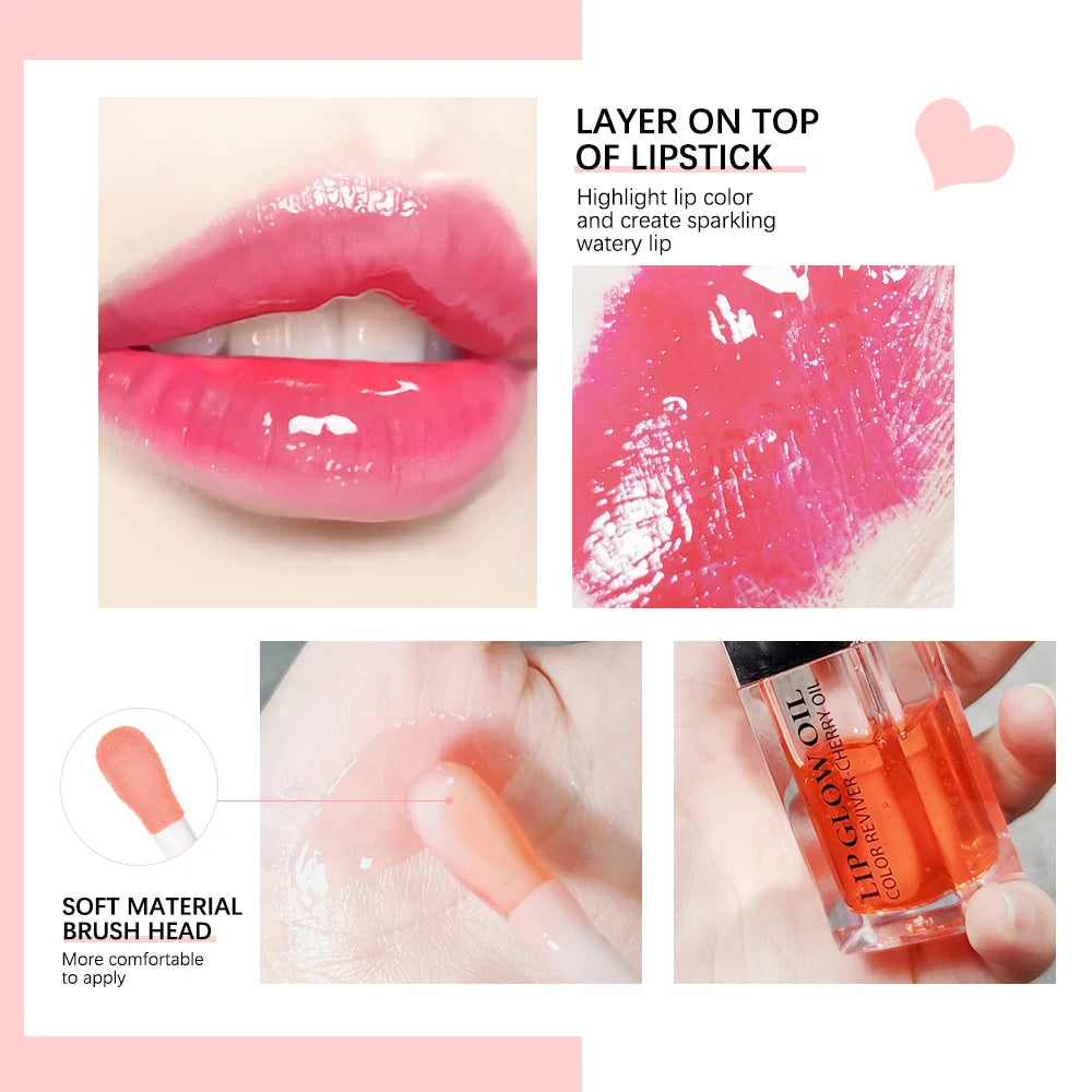 💋 Crystal Jelly Hydrating Lip Oil – Tinted Lip Gloss &amp; Lip Care