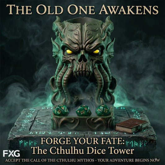 Cthulhu Dice Tower – TTRPG Dice Roller & Dark Fantasy Desk Decor for RPG Gamers and Collectors
