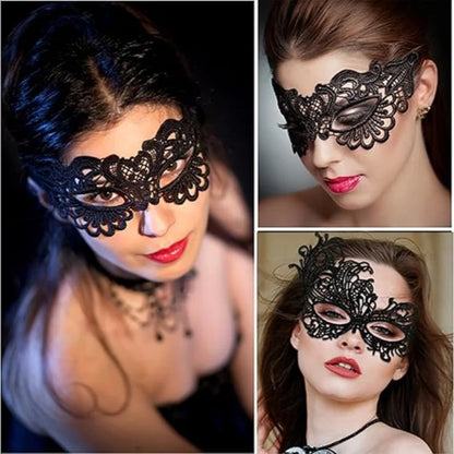 Women’s Lace Masquerade Mask – Elegant Hollow Eye Mask for Halloween, Costume Parties & Events