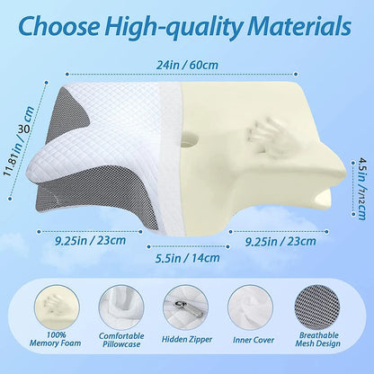 Memory Foam Cervical Neck Pillow