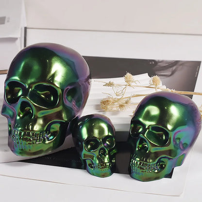 Skeleton Head Silicone Mold – DIY Skull Mold for Epoxy Resin, Candle Making, Keychains, Pendants & Halloween Crafts