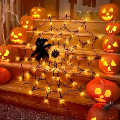 Halloween Spider Web LED String Lights