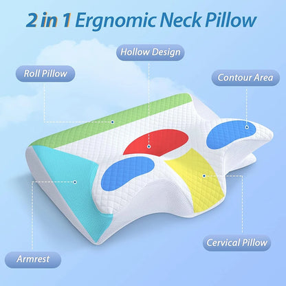 Memory Foam Cervical Neck Pillow