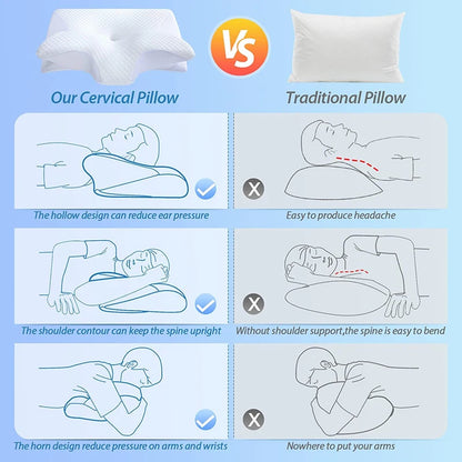Memory Foam Cervical Neck Pillow