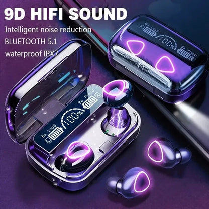 🎧 M10 TWS Wireless Bluetooth Earbuds – HiFi Stereo Sound, LED Display & Touch Control